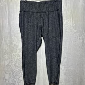Livi Leggings 18 20 Gray Herringbone Wide Waistband Hidden Pocket
